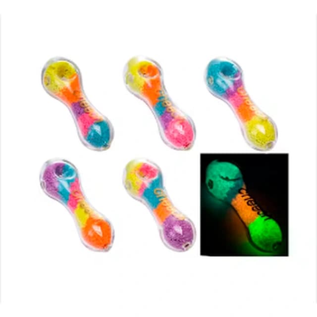 5" Glow In The Dark Mixed Color Assorted Handpipe product reference